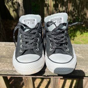 Converse black and silver All Stars